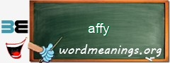 WordMeaning blackboard for affy